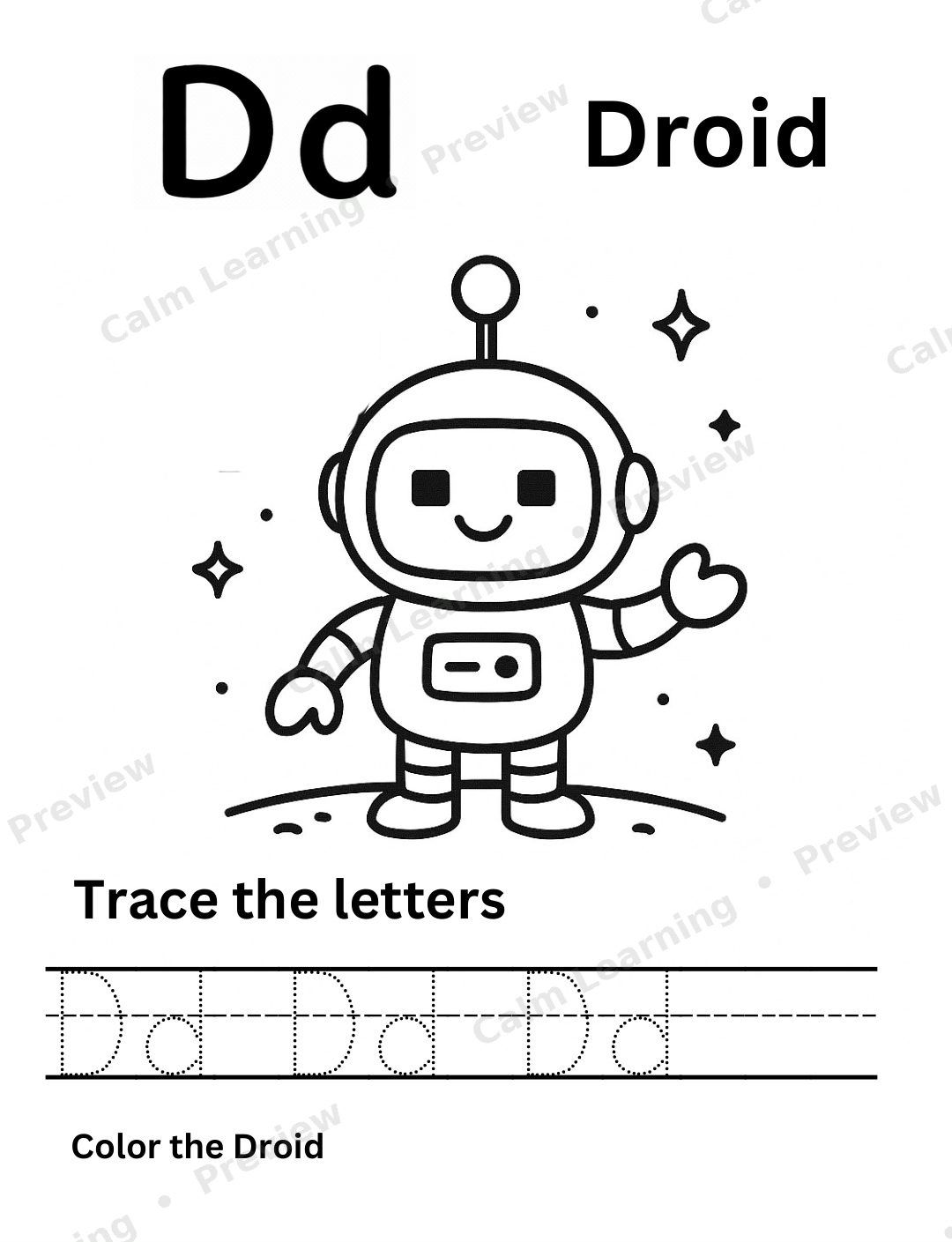 Space Mixed Case Letter Tracing Aa-Zz preview page 1