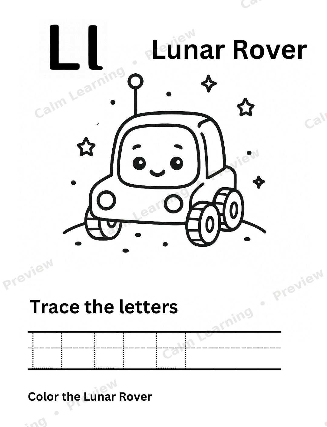 Space Mixed Case Letter Tracing Aa-Zz preview page 2