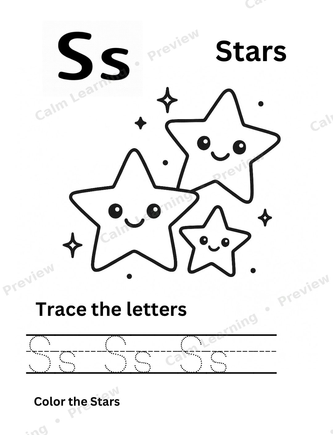 Space Mixed Case Letter Tracing Aa-Zz preview page 3