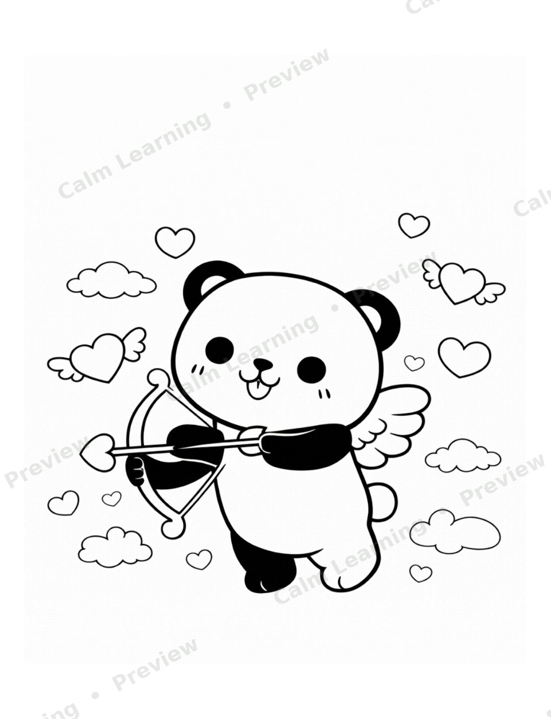 Valentine Coloring Pages preview page 2
