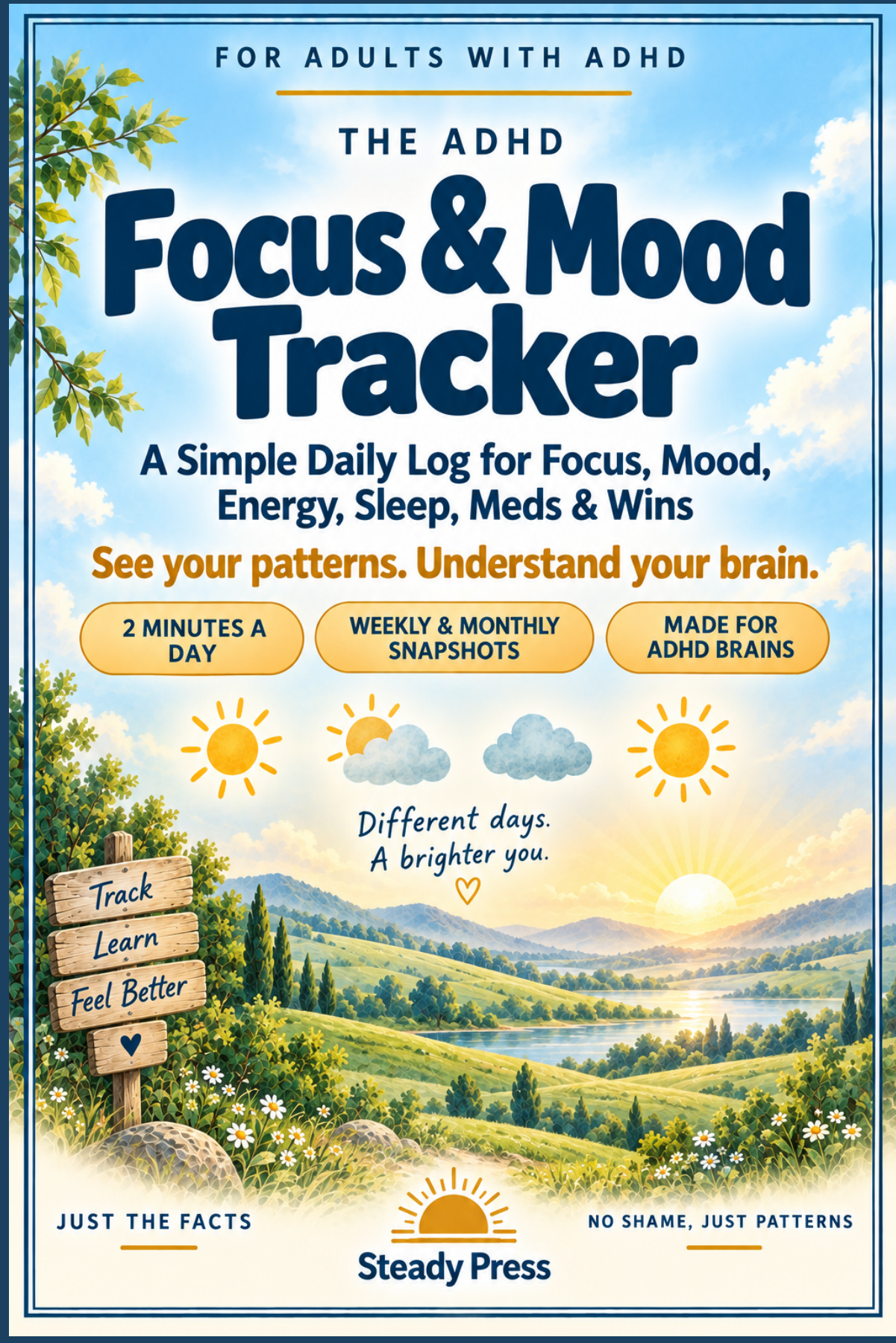 The ADHD Focus & Mood Tracker front cover