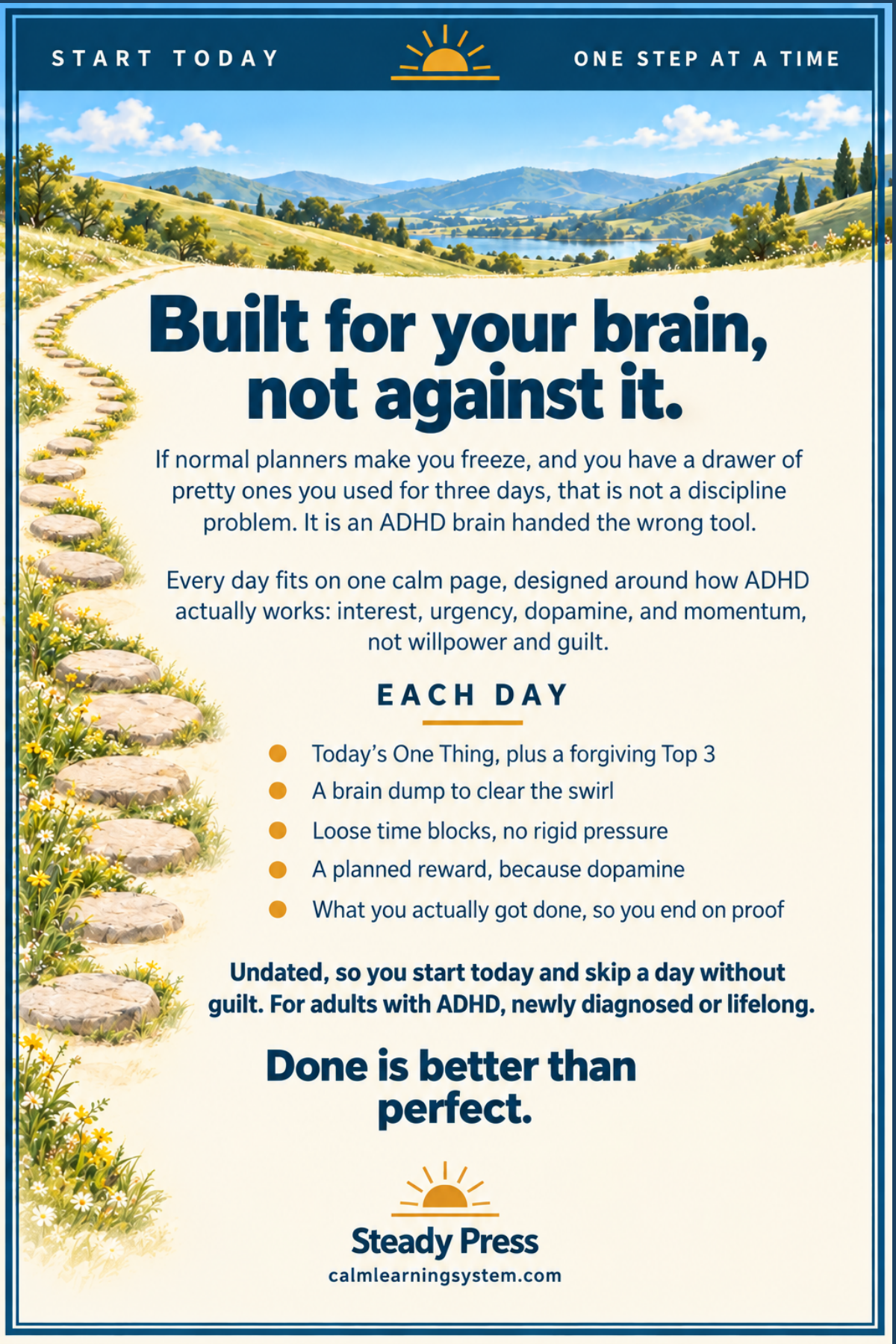 The Adult ADHD Daily Planner back cover