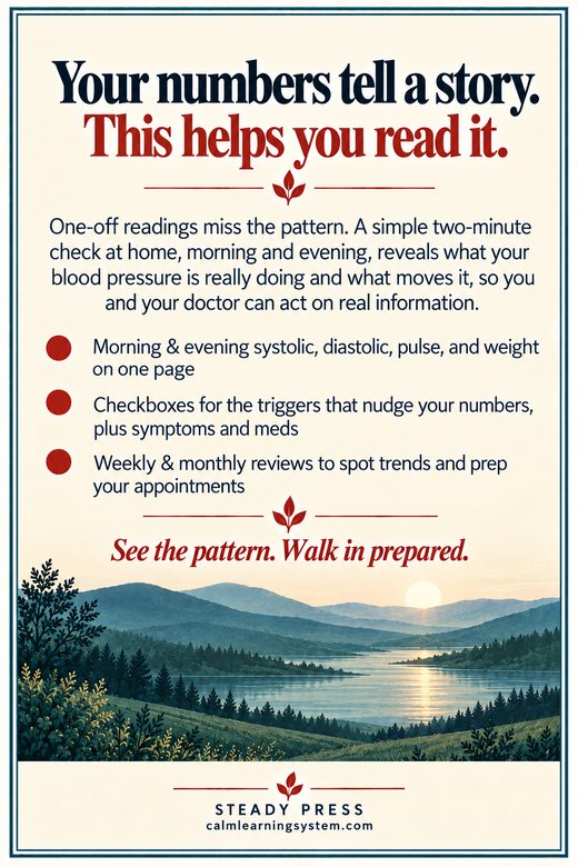 The Blood Pressure & Pulse Log - back cover