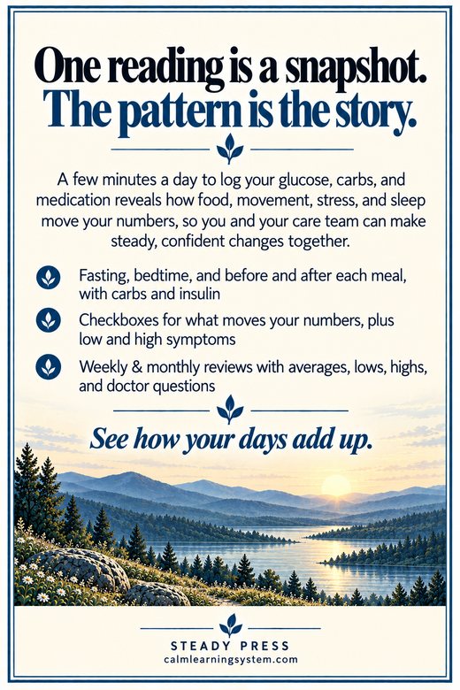 The Blood Sugar & Diabetes Log - back cover
