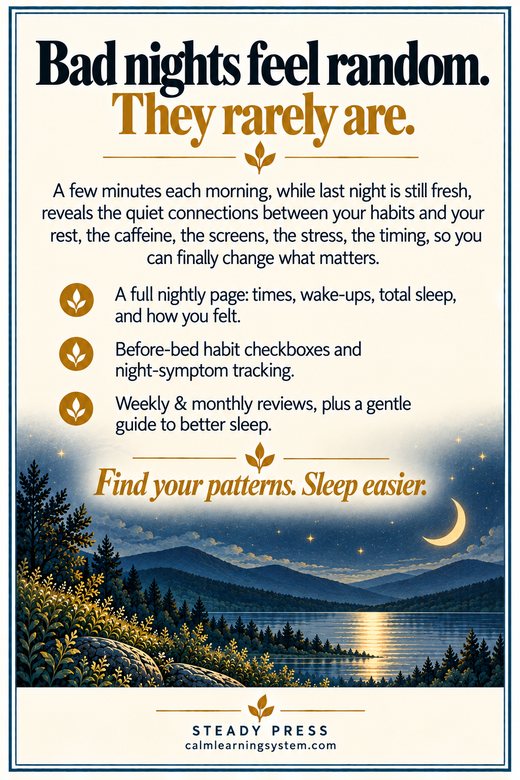 The Sleep & Insomnia Tracker - back cover