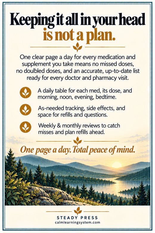 The Medication & Pill Tracker - back cover