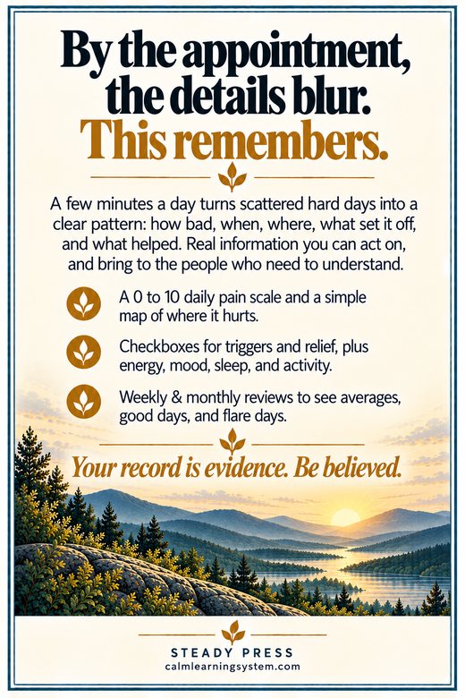 The Chronic Pain Tracker - back cover